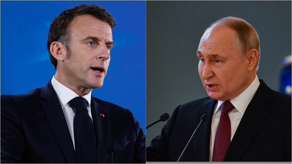 Emmanuel Macron e Vladimir Putin