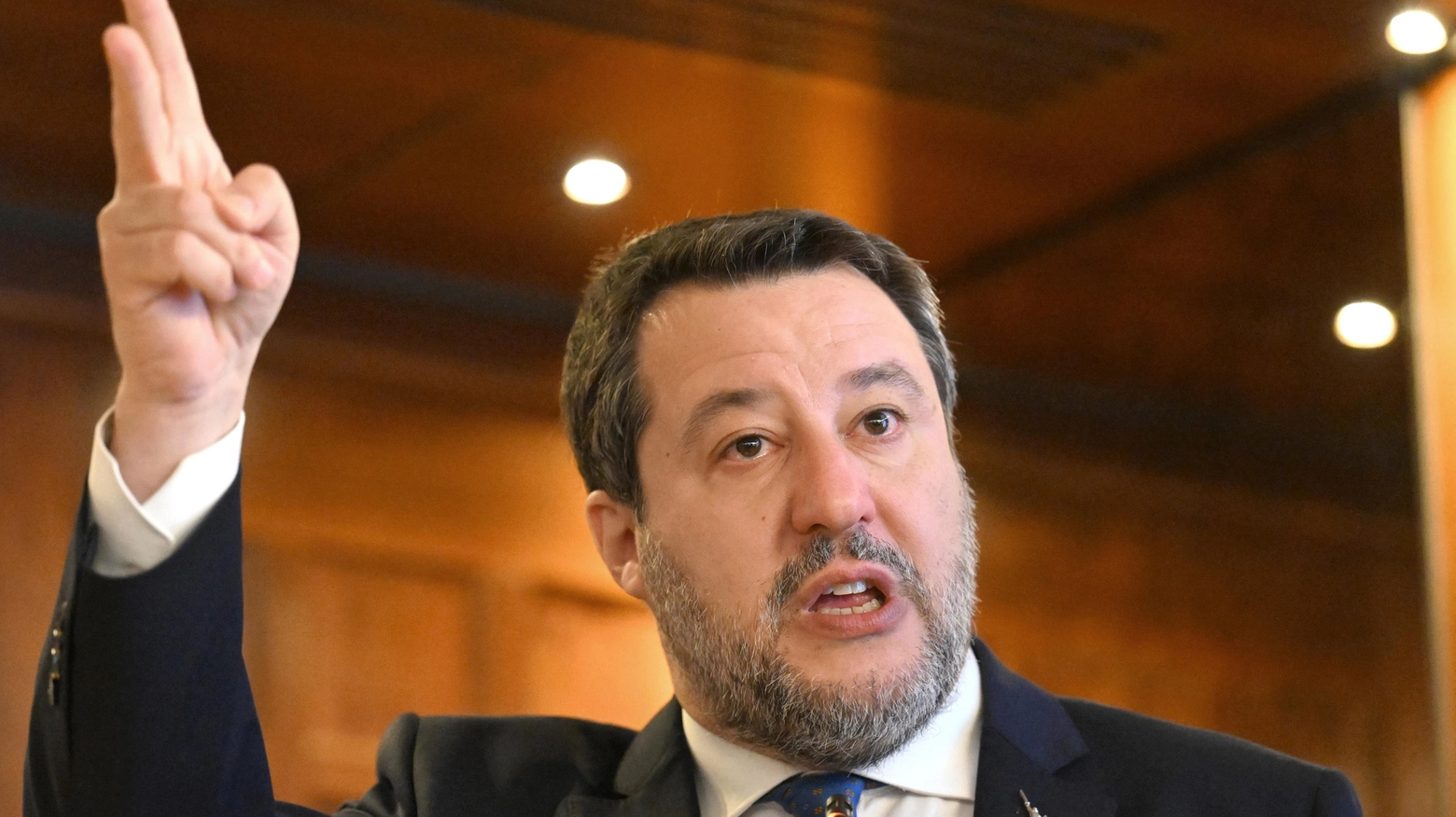 Il ministro delle Infrastrutture e dei Trasporti Matteo Salvini (Ansa)