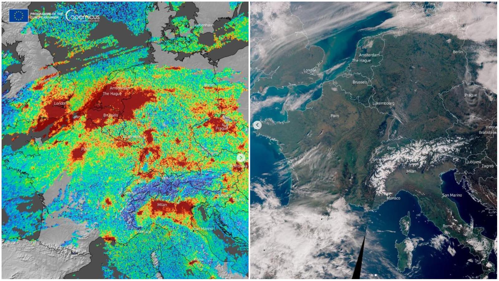 Bel tempo da Quotidiano.net Bel tempo e smog il satellite ‘fotografa’ le regioni più inquinate d Europa