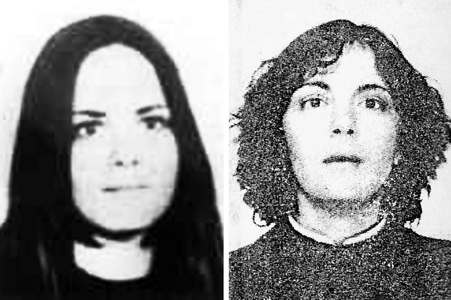 A  sinistra Barbara Balzerani prima dell'arresto. A destra, lsa 'compagna Sara' nella foto segnaletica