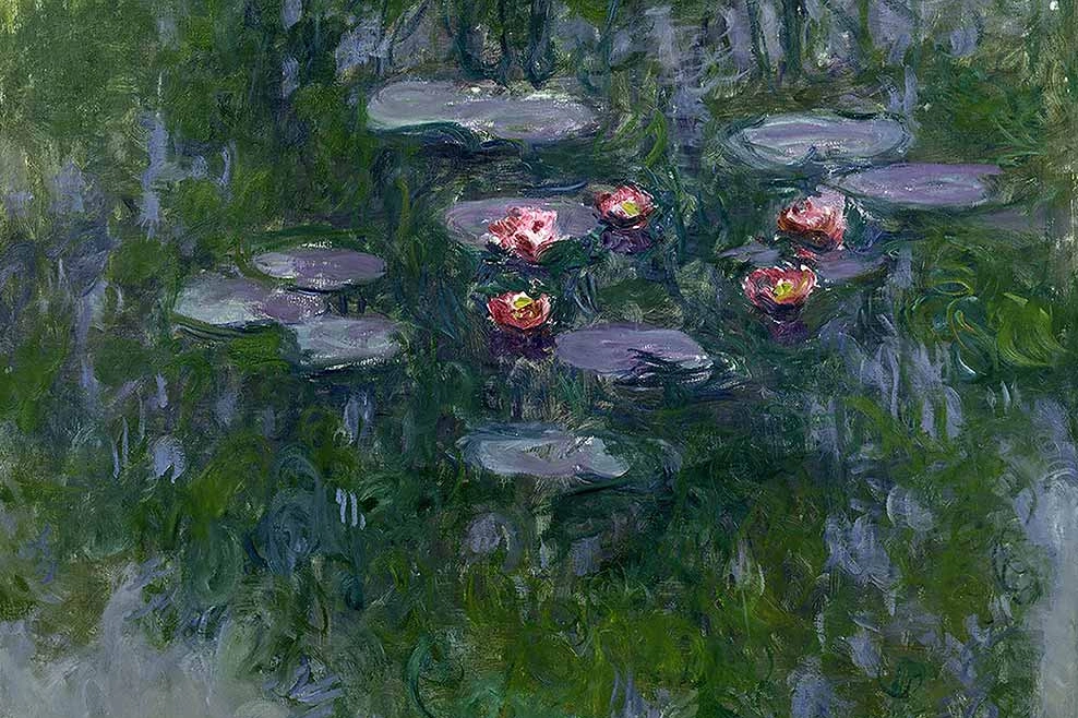 Claude Monet (1840-1926), Ninfee, 1916-1919 circa. Olio su tela, 130×152 cm. - Parigi, Musée Marmottan Monet, lascito Michel Monet, 1966. Inv. 5098 - © Musée Marmottan Monet, Paris
