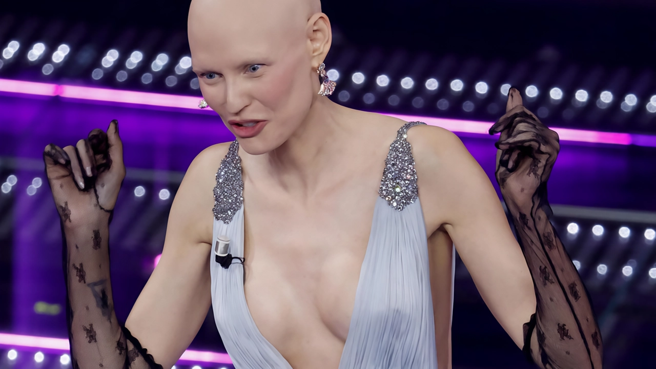 Balti top model non nasconde la calvizie dovuta alla chemioterapia. Frassica mattatore, Malgioglio primadonna con 50 metri di strascico . Balti top model non nasconde la calvizie dovuta alla chemioterapia. Frassica mattatore, Malgioglio primadonna con 50 metri di strascico .