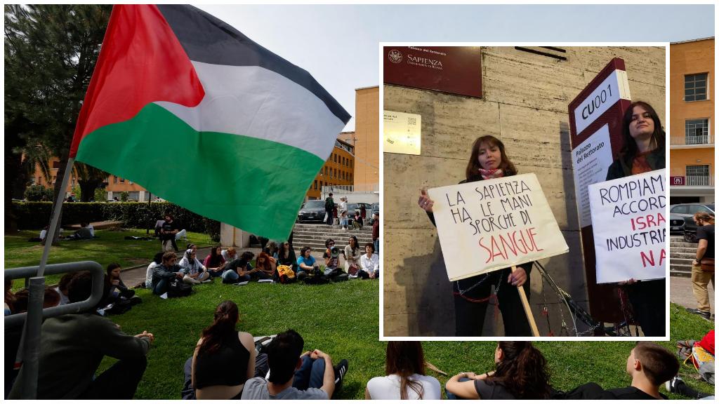Studentesse incatenate alla Sapienza di Roma: “Stop agli accordi con Israele. Polimeni via da Med Or”