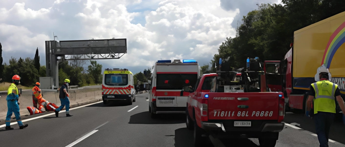 Incidente mortale sull'A22: due vittime e sette feriti, due gravi, in un tamponamento tra furgone e Tir. Chiuso casello di Mantova nord per soccorsi.