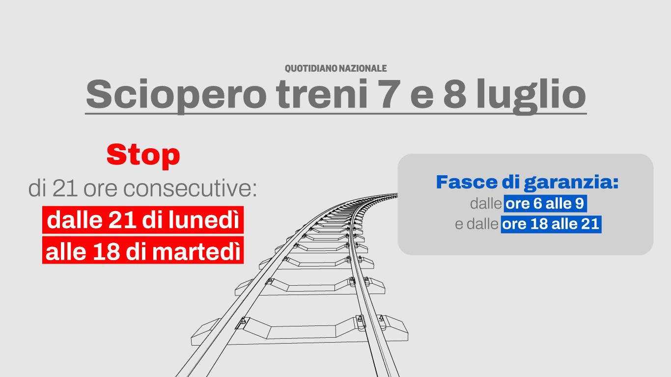 I treni garantiti per lo sciopero 7 e 8 luglio 2025. Info utili e cosa c’è da sapere I treni garantiti per lo sciopero 7 e 8 luglio 2025. Info utili e cosa c’è da sapere