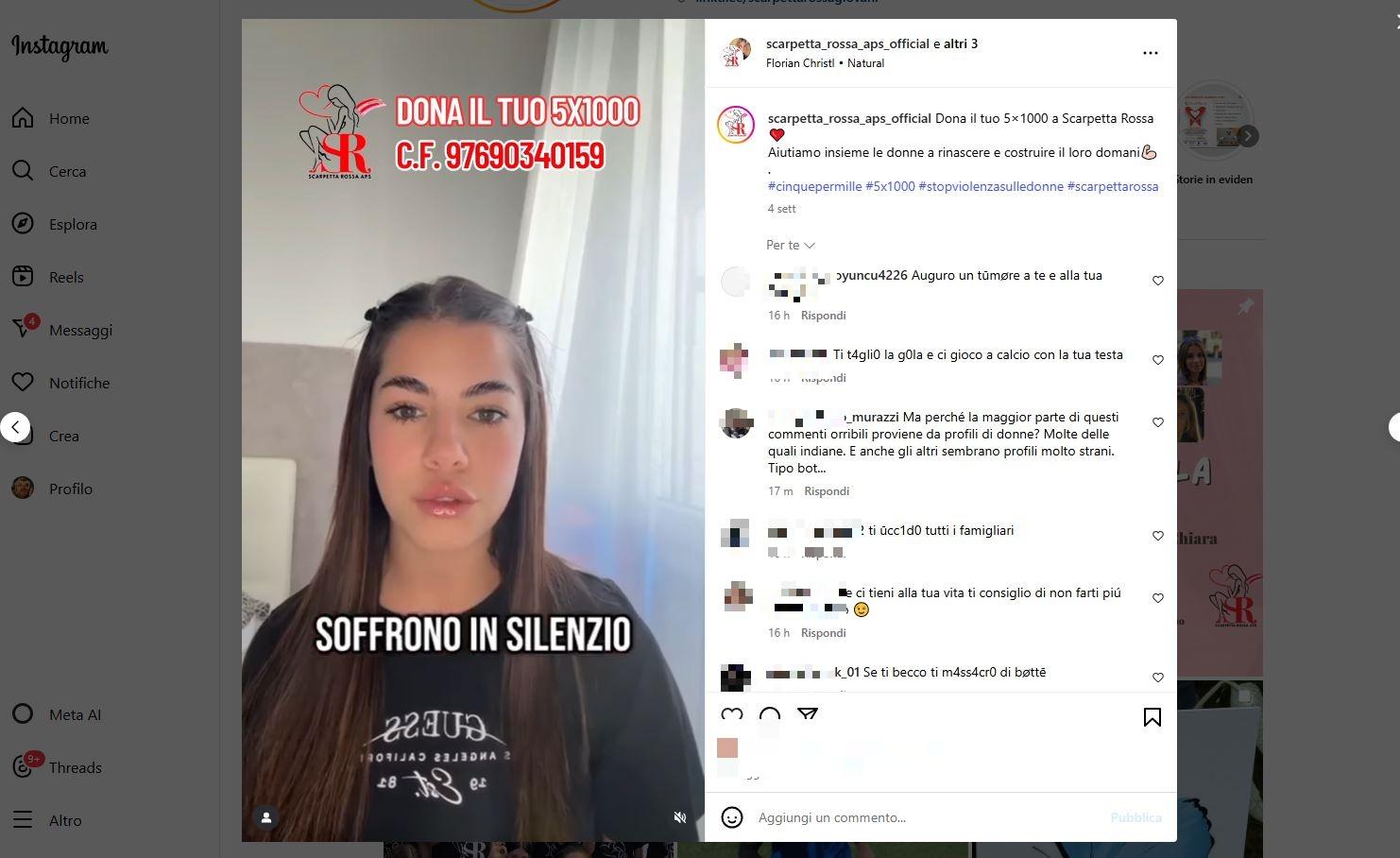 ti taglio la gola minacce social a chiara balistreri che denunciò l ex per violenze