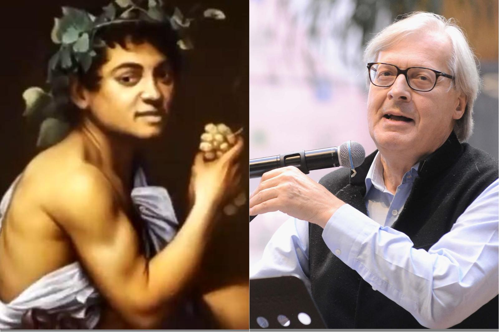 Un'opera di Caravaggio e Vittorio Sgarbi
