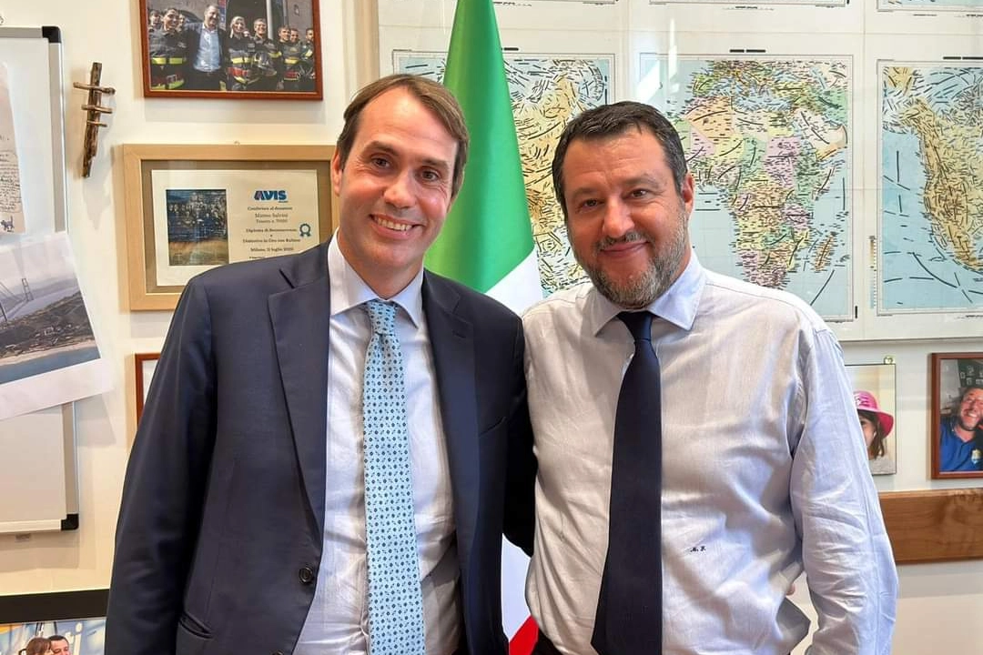 Luca Sammartino con Matteo Salvini 8Foto facebook)
