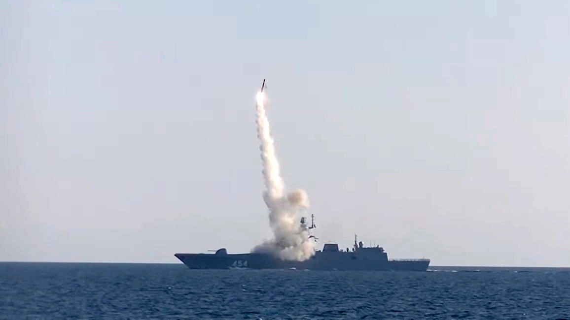 Il test del missile ipersonico russo Zircon (Ansa)
