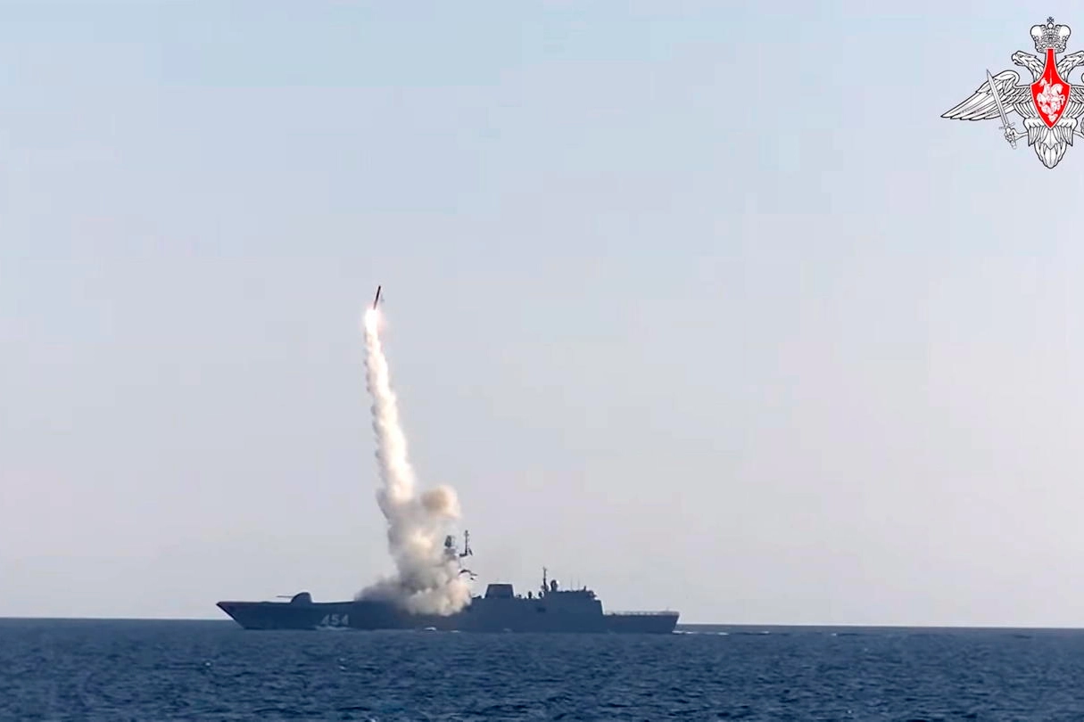 Il test del missile ipersonico russo Zircon (Ansa)