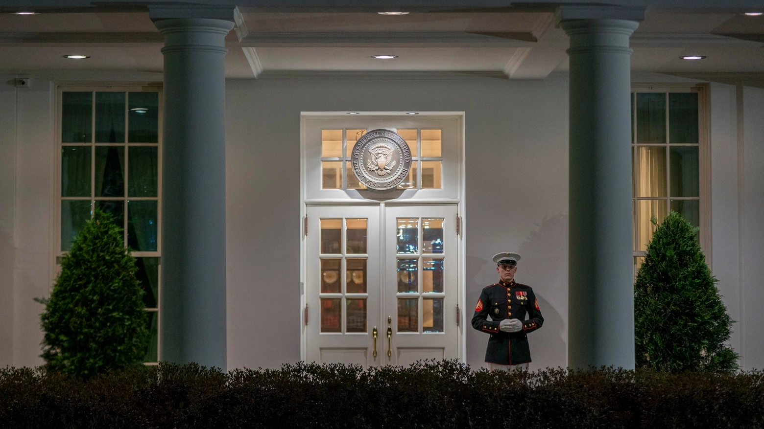 La Casa Bianca dove Biden è in attesa di sviluppi sull'attacco iraniano contro Israele