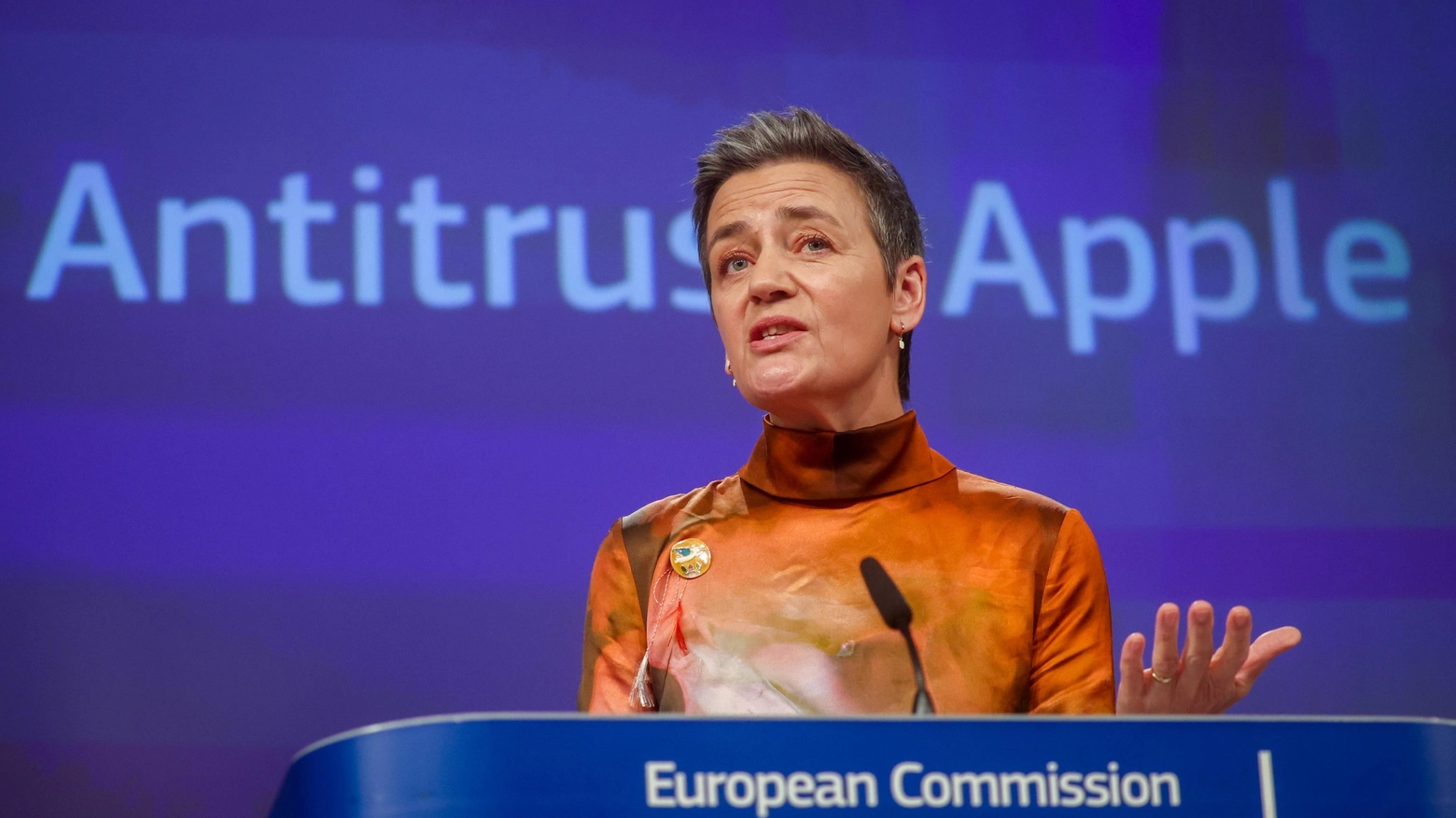 Margrethe Vestager, vicepresidente della commissione UE che ha multato Apple