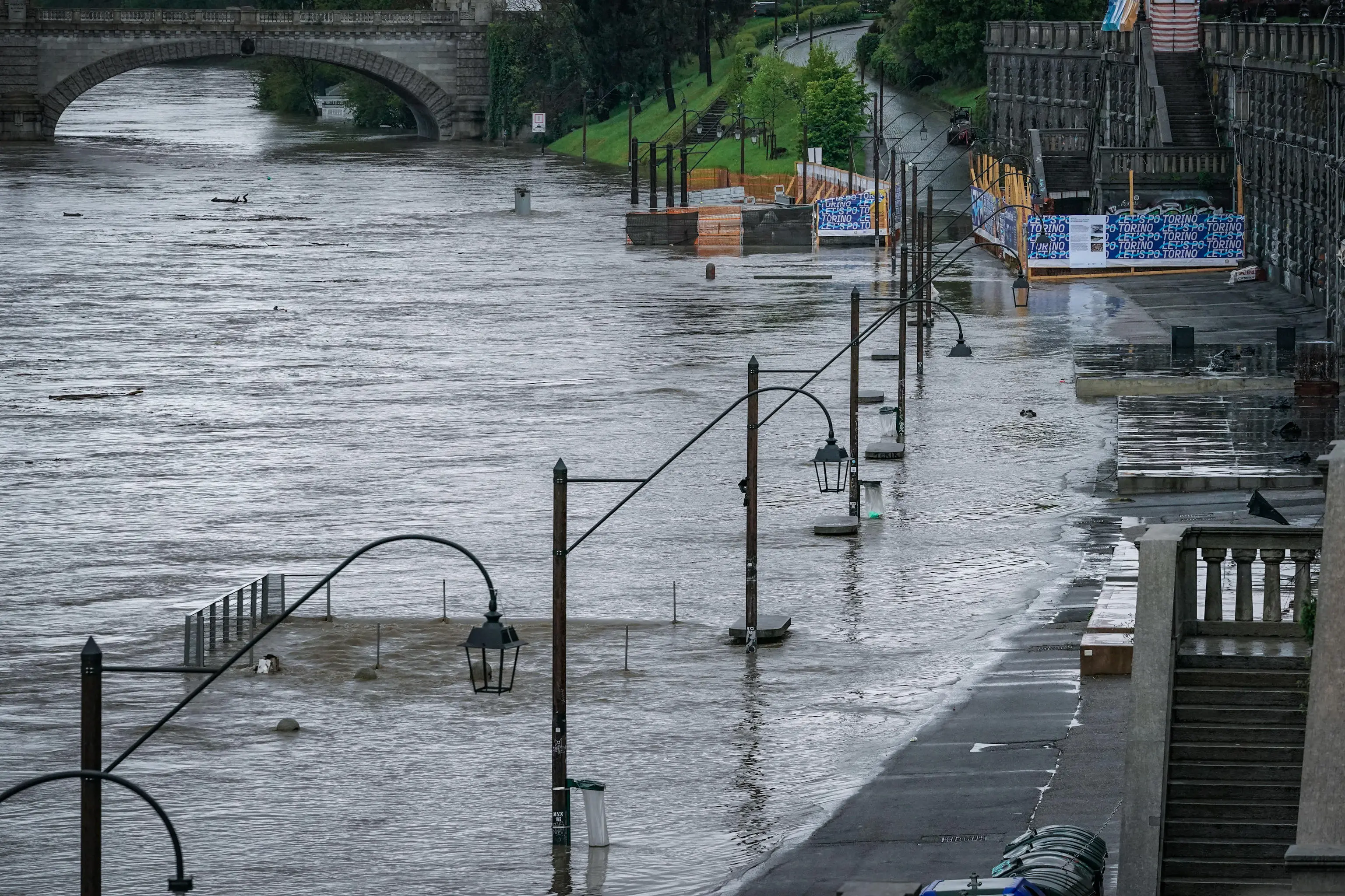 I ponti chiusi a Torino oggi per il maltempo