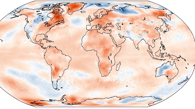 Le anomalie nella temperatura dell'aria a marzo 2024 (Copernicus)