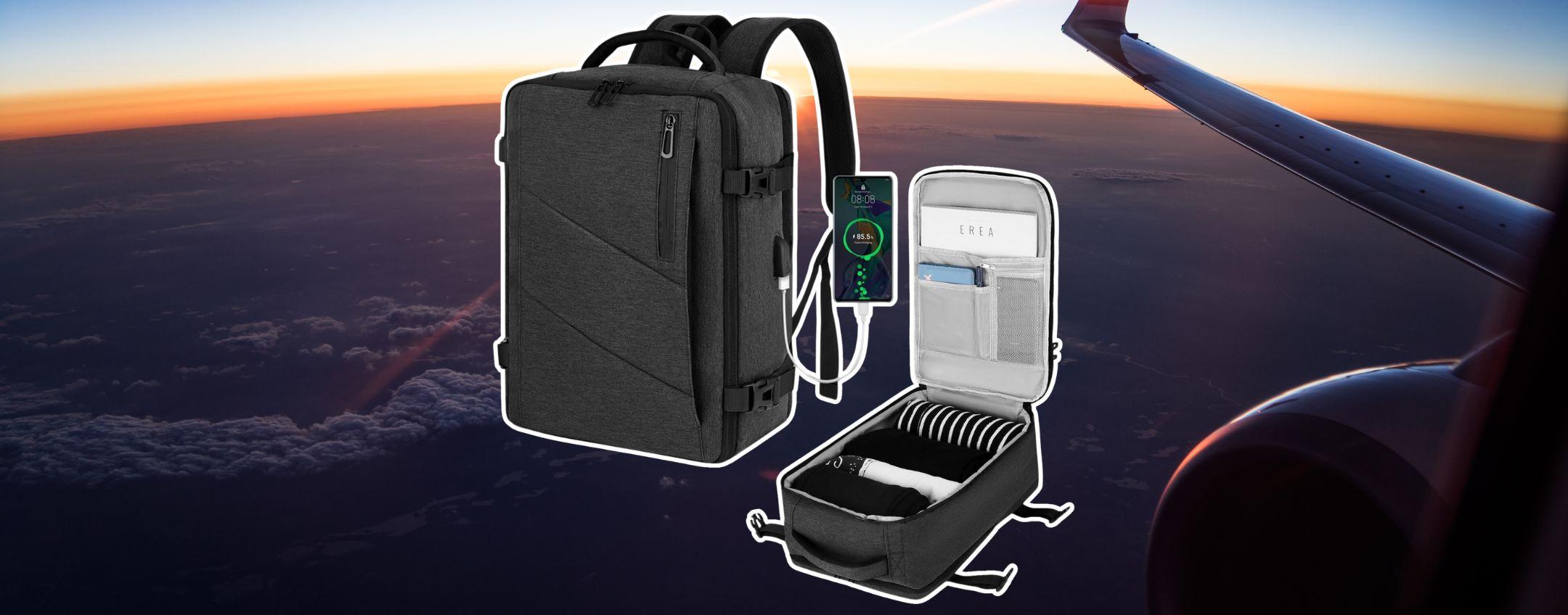 compagno ideale da Quotidiano.net Il compagno ideale per i tuoi viaggi perfetto per Ryanair | zaino con porta USB e 30% di sconto