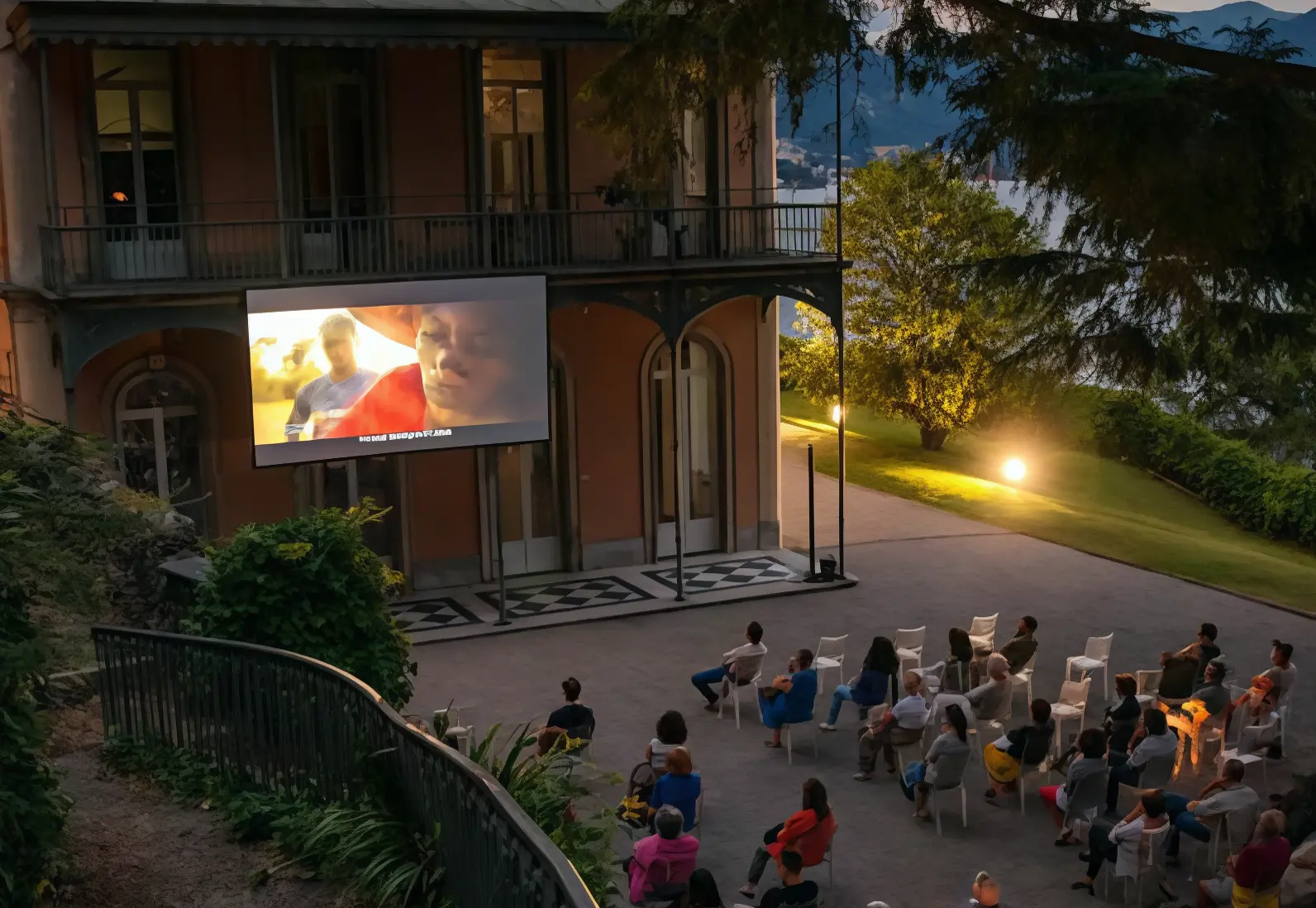 Cinema sperimentale. Proiezioni nel parco sul lago di Como