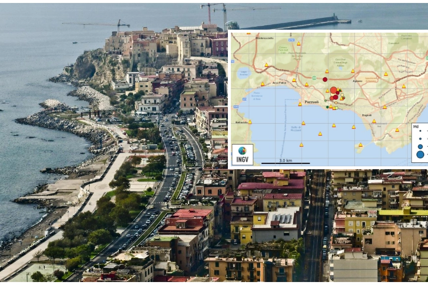 Sciame sismico ai Campi Flegrei di Napoli