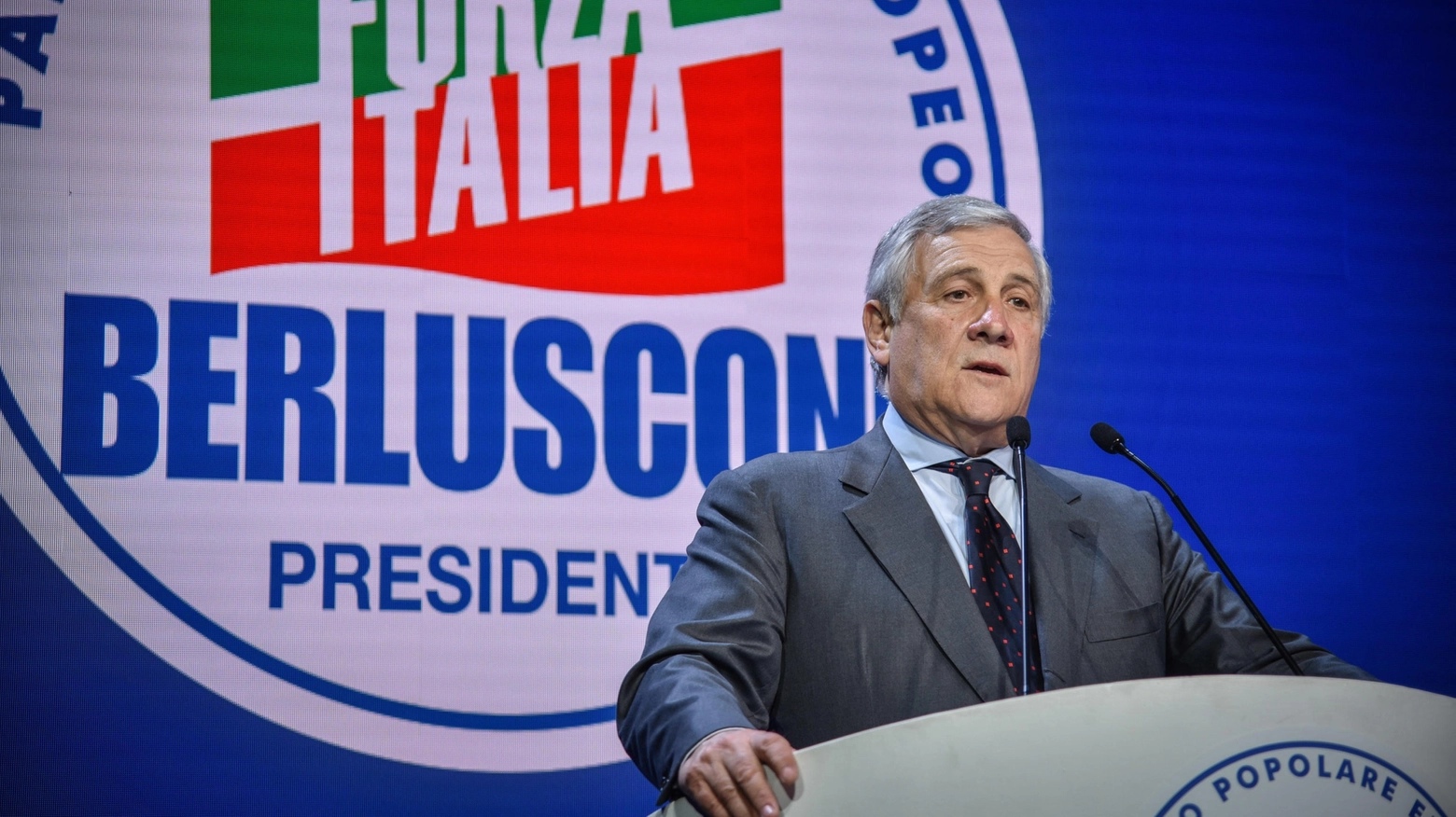 Il ministro degli esteri Antonio Tajani, segretario di Forza Italia (Ansa)