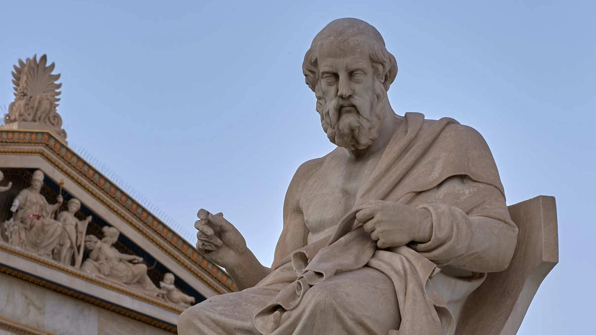 La statua di Platone ad Atene