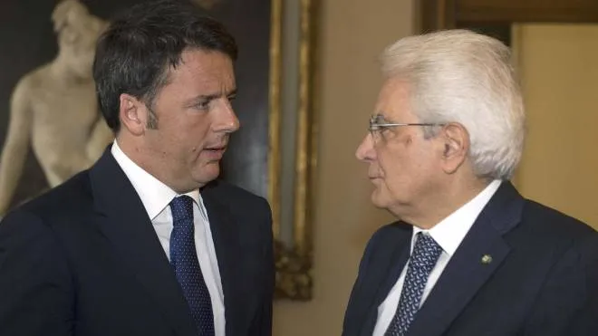 Italian President Sergio Mattarella meets Italian Premier Matteo Renzi ahead of an EU summit tomorrow, at Quirinale Palace, Rome, 14 October 2015. ANSA / US QUIRINALE - PRESS OFFICE
+++ANSA PROVIDES ACCESS TO THIS HANDOUT PHOTO TO BE USED SOLELY TO ILLUSTRATE NEWS REPORTING OR COMMENTARY ON THE FACTS OR EVENTS DEPICTED IN THIS IMAGE; NO ARCHIVING; NO LICENSING+++