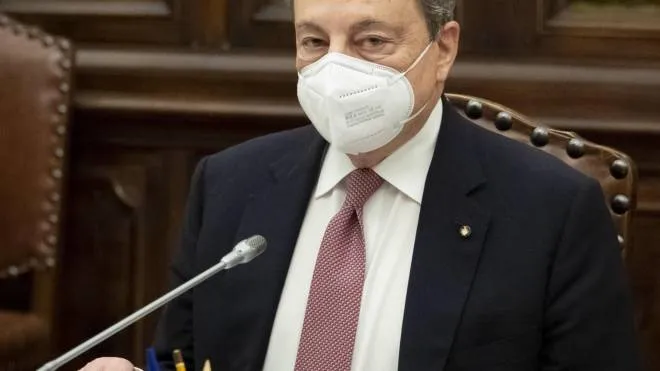 Mario Draghi, 73 anni, presidente del Consiglio incaricato, ieri alla Camera