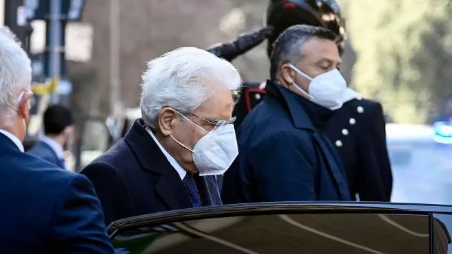 Italian President of Republic Sergio Mattarella leaves at the end of ceremony for the opening of the 2021 judicial year at Corte dei conti, an Italian Supreme Audit Institution, Rome 19 February 2021. ANSA/RICCARDO ANTIMIANI