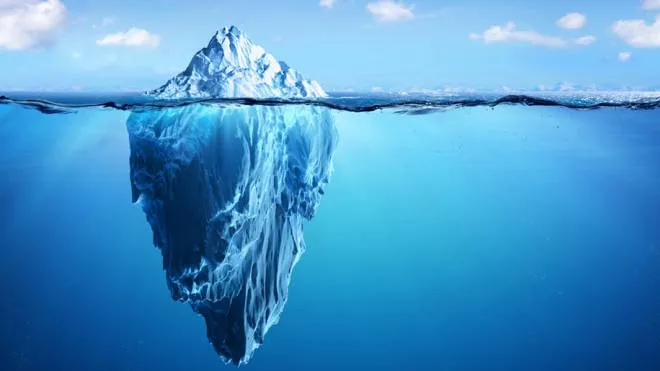 Concept di un iceberg: una rappresentazione molto comune, ma sbagliata