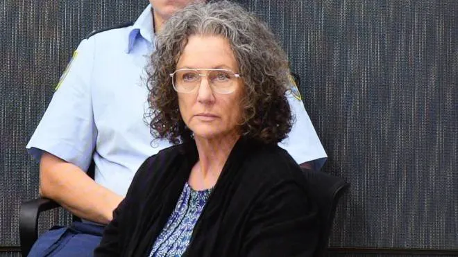 epa07535619 Kathleen Folbigg appears on a video link screened a the NSW Coroners Court, Sydney, New South Wales, Australia, 29 April  2019. An Inquiry continues into convictions of 'baby killer' Kathleen Megan Folbigg, who was imprisoned for at least 25 years in October 2003 after being found guilty of killing her four infant children.  EPA/PETER RAE  AUSTRALIA AND NEW ZEALAND OUT