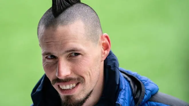 epa09065387 Slovak player Marek Hamsik smiles during a training session with his new club IFK Goteborg in Gothenburg, Sweden, 10 March 2021. Former Napoli player Hamsik has signed with Swedish soccer club IFK Goteborg until 30 August 2021.  EPA/Bjorn Larsson Rosvall  SWEDEN OUT