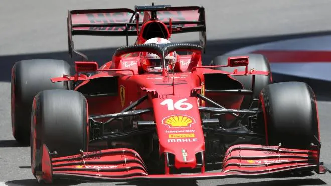 La Ferrari di Charles Leclerc (Ansa)