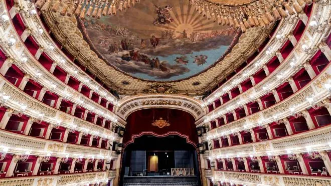 A moment of the press conference of the superintendent, Stephan Lissner, and the Mayor of Naples and President of the Foundation, Luigi de Magistris, to present the new season of the Teatro San Carlo in Naples, Italy, 01 June 2020. ANSA / CIRO FUSCO