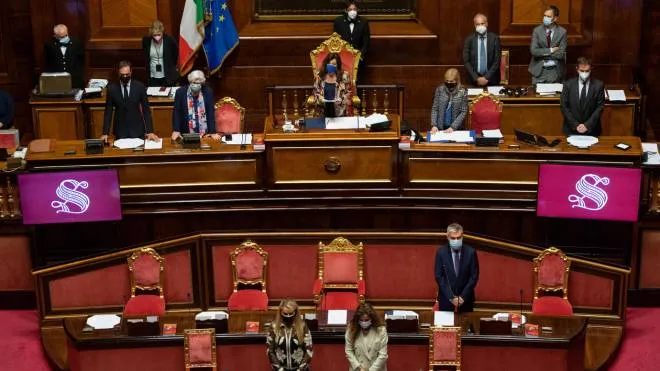 La presidente del Senato, Elisabetta Casellati, ha ricordato stamani in apertura di seduta, la figura di Diana De Feo, morta ieri a Napoli 84 anni, Roma, 24 giugno 2021.  MAURIZIO BRAMBATTI/ANSA