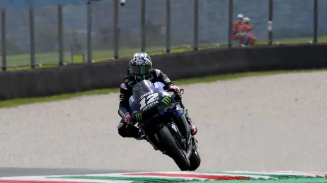 Spanish Moto GP rider Maverick Vinales of Monster Energy Yamaha MotoGP team in action during the qualifying session of the Motorcycling Grand Prix of Italy at the Mugello circuit in Scarperia, central Italy, 29 May 2021 ANSA/CLAUDIO GIOVANNINI