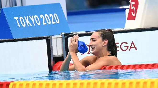 Giulia Terzi ha ottenuto l'oro nei 100 metri stile libero femminile di nuoto categoria S7 (menomazioni fisiche) alle Paralimpiadi di Tokyo, stabilendo inoltre il record paralimpico, 31 agosto 2021.
ANSA/Augusto Bizzi / Cip EDITORIAL USE ONLY NO SALES