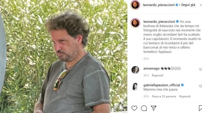 Il buffo post di Leonardo Pieraccioni su Instagram
