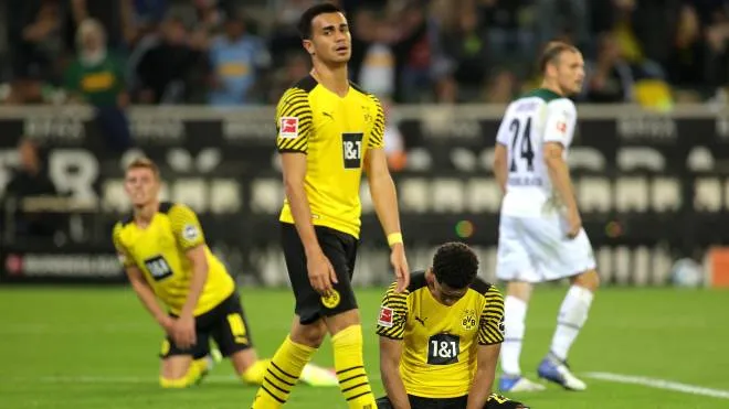 La delusione dei calciatori del Dortmund (Ansa)