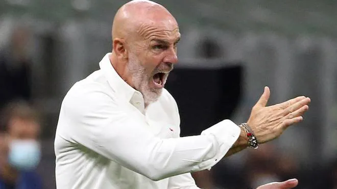 AC Milan�s coach Stefano Pioli reacts during the UEFA Champions League group B soccer match between Ac Milan and Atletico Madrid  at Giuseppe Meazza stadium in Milan, 28 September 2021.
ANSA / MATTEO BAZZI
