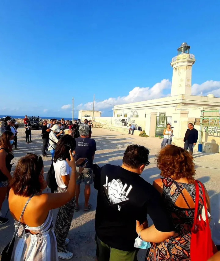 La manifestazione di ieri a Lampedusa per la commemorazone dei morti del 3 ottobre 2013