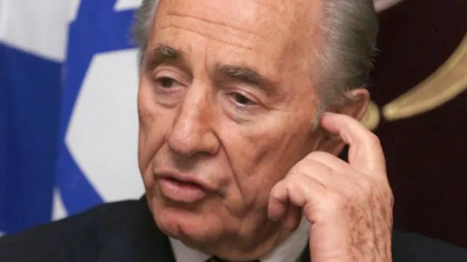 Shimon Peres (1923 - 2016), presidente di Israele 2007 - 2014 e Nobel per la pace nel 1994