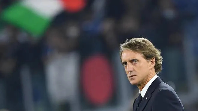 Italy's head coach Roberto Mancini looks on prior the 2022 FIFA World Cup European qualifying  Group C soccer match between Italy and Switzerland at the Olimpico stadium in Rome, Italy, 12 November 2021.  ANSA/ETTORE FERRARI