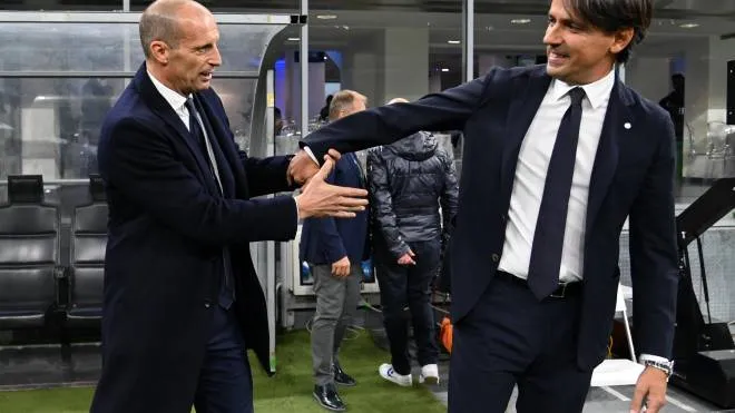 Max Allegri, 54 anni, e Simone Inzaghi, 45: stasera Juventus e Inter si giocheranno la Supercoppa a San Siro