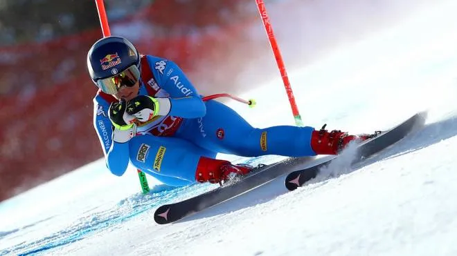 Sofia Goggia of Italy speeds down the slope during the Women's Downhill race at the FIS Alpine Skiing World Cup in Cortina d'Ampezzo, Italy, 22 January 2022. ANSA/ANDREA SOLERO