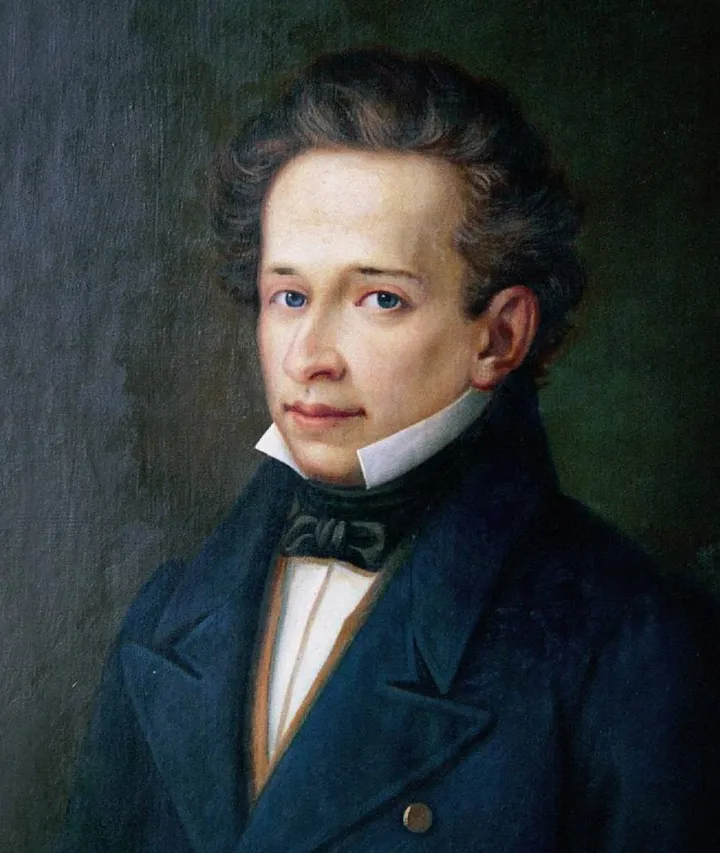 Il celebre ritratto di Giacomo Leopardi (1798 – 1837) firmato nel 1820 da Ferrazzi