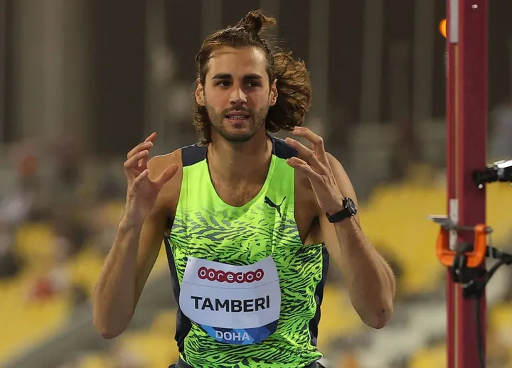 Gianmarco Tamberi, 29 anni, è campione olimpico in carica del salto in alto