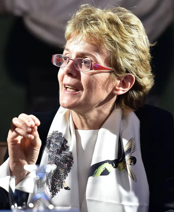 La senatrice a vita e professoressa dell’Università di Milano Elena Cattaneo, 59 anni