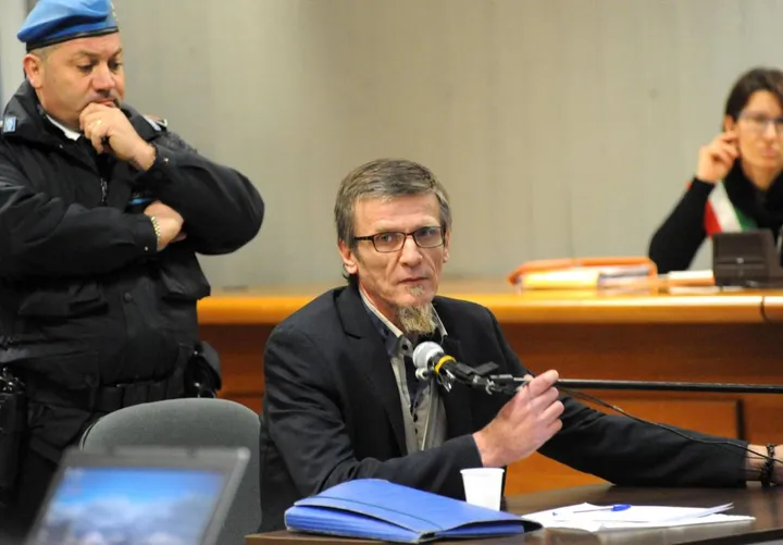 Stefano Binda, oggi 53 anni, durante un’udienza del processo Macchi