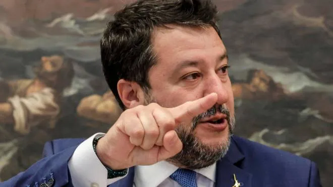 Matteo Salvini in una foto di archivio. ANSA/GIUSEPPE LAMI