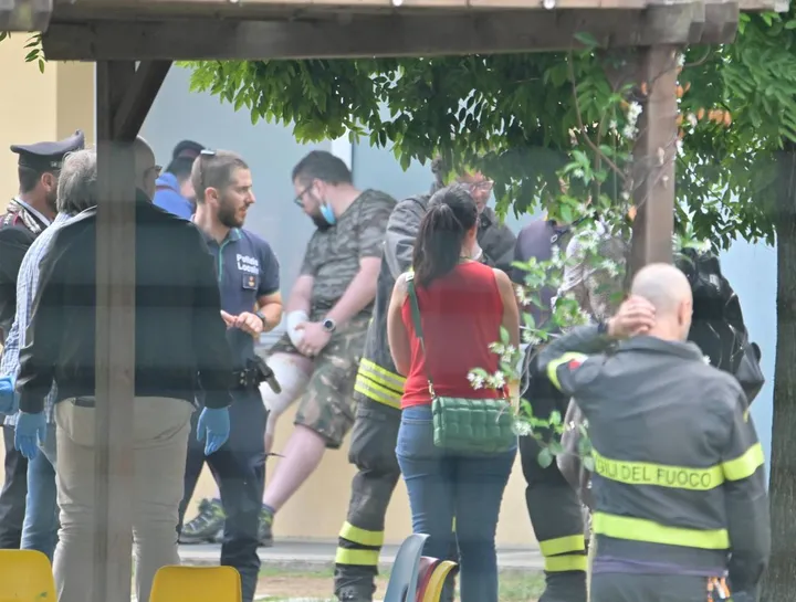 Alla scuola materna di Osio Sopra (Bergamo) sono subito intervenuti i soccorritori