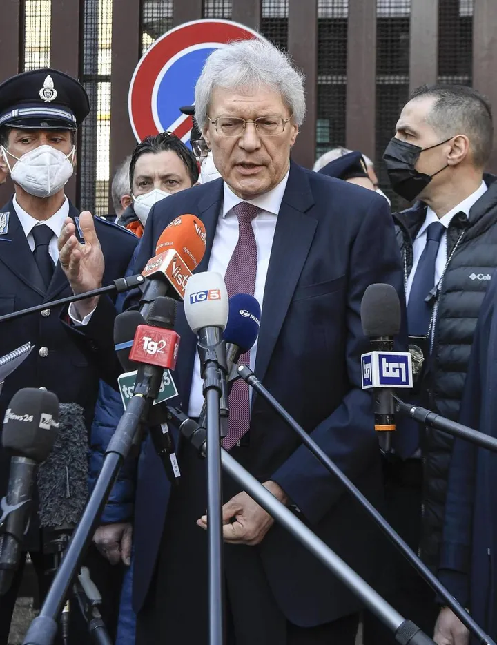 L’Ambasciatore della Federazione Russa in Italia, Sergey Razov, 69 anni, durante una conferenza stampa a piazzale Clodio