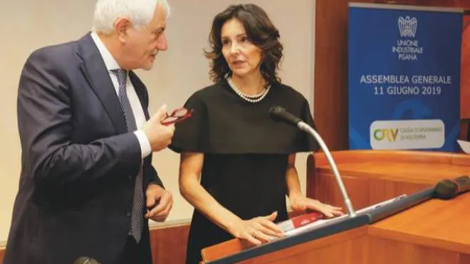 La presidente dell’Unione, Patrizia Alma Pacini con il direttore Carlo Frighetto